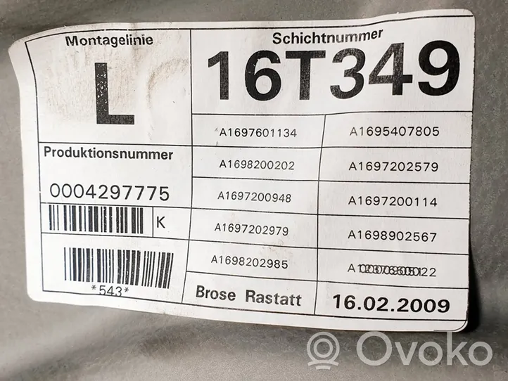 Mercedes-Benz B W245 Etuoven ikkunan nostin moottorilla A1697202979