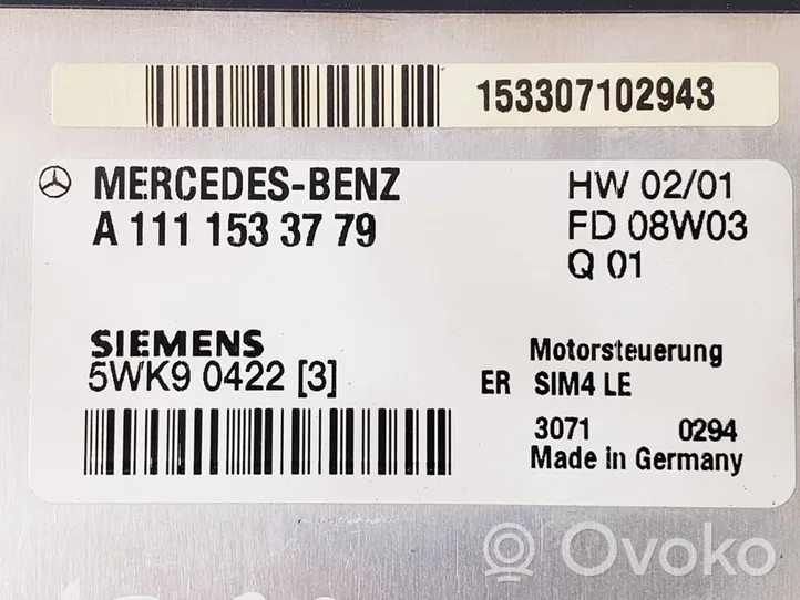 Mercedes-Benz SLK R170 Moottorin ohjainlaite/moduuli 5WK904223