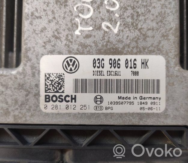 Volkswagen Cross Touran I Komputer / Sterownik ECU silnika 7M0959627