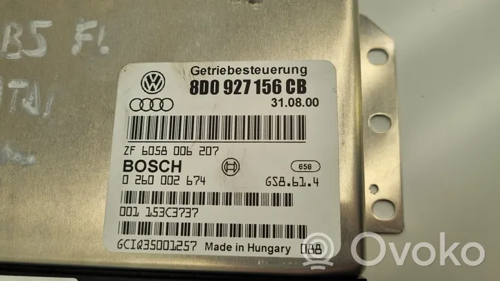 Audi A4 S4 B5 8D Pavarų dėžės valdymo blokas 8D0927156CB