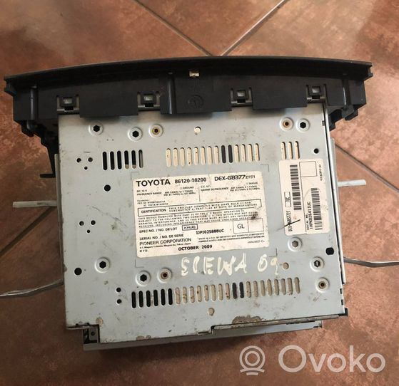 Toyota Sienna XL40 IV Radio/CD/DVD/GPS-pääyksikkö 8612008200