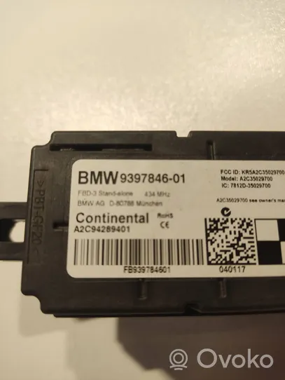 BMW X5 F15 Module unité de contrôle d'antenne 9397846