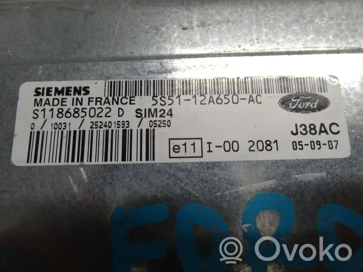 Ford Ka Calculateur moteur ECU 5S51-12A650-AC