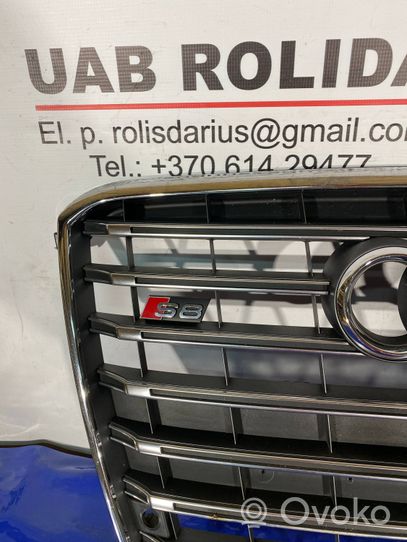 Audi A8 S8 D4 4H Rejilla superior del radiador del parachoques delantero 4H0853651E