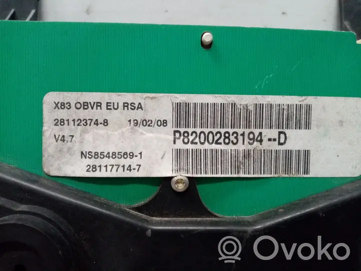 Renault Trafic II (X83) Tachimetro (quadro strumenti) P8200283194D