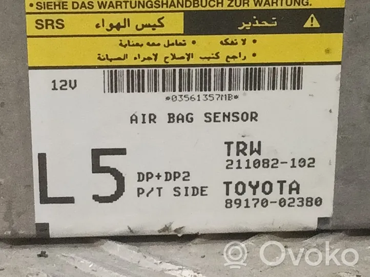 Toyota Corolla Verso E121 Module de contrôle airbag 8917002380