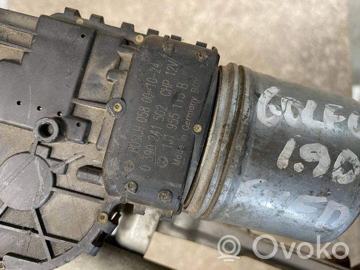 Volkswagen Golf IV Mechanizm i silniczek wycieraczek szyby przedniej / czołowej 1J0955325A