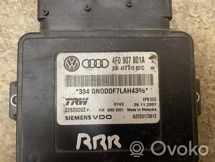 Audi A6 S6 C6 4F Jarrujärjestelmän ohjainlaite/moduuli 4F0907801A