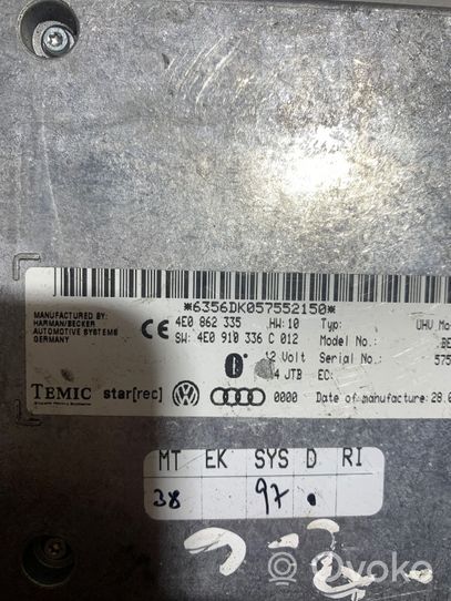 Audi A8 S8 D3 4E Altre centraline/moduli 4E0869335