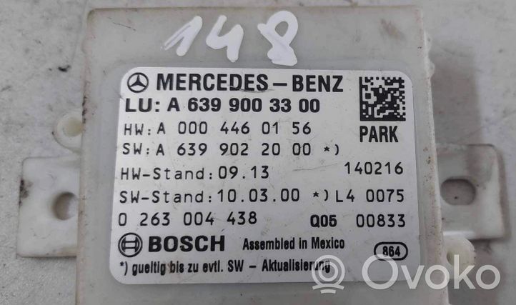 Mercedes-Benz Vito Viano W639 Unité de commande, module PDC aide au stationnement A6399022000