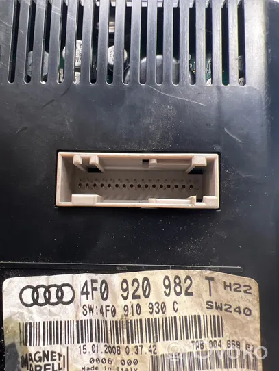 Audi A6 S6 C6 4F Compteur de vitesse tableau de bord 4F0920982T