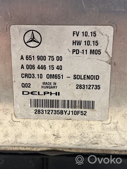 Mercedes-Benz E W212 Calculateur moteur ECU A6519007500