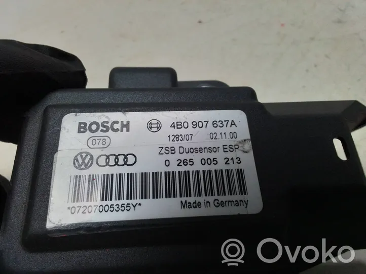 Volkswagen PASSAT B5.5 Sensore di imbardata accelerazione ESP 4B0907637A