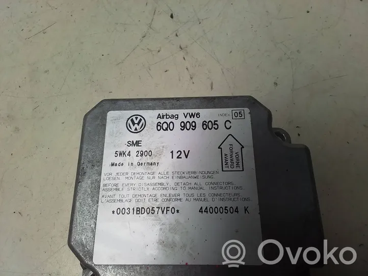 Volkswagen PASSAT B5.5 Airbag control unit/module 6Q0909605C