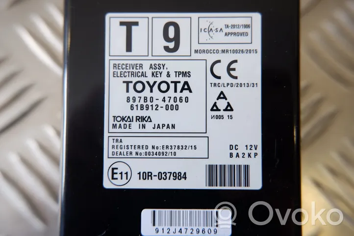 Toyota Prius (XW50) Other control units/modules 897B047060