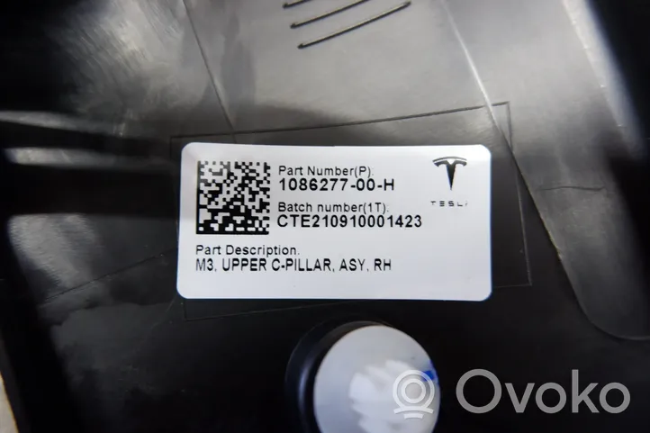 Tesla Model 3 (C) garniture de pilier 108627700H