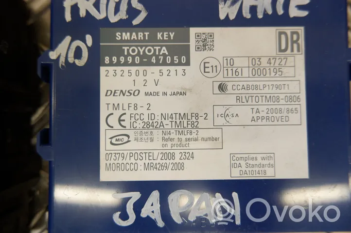 Toyota Prius (XW30) Kit centralina motore ECU e serratura 8999047050