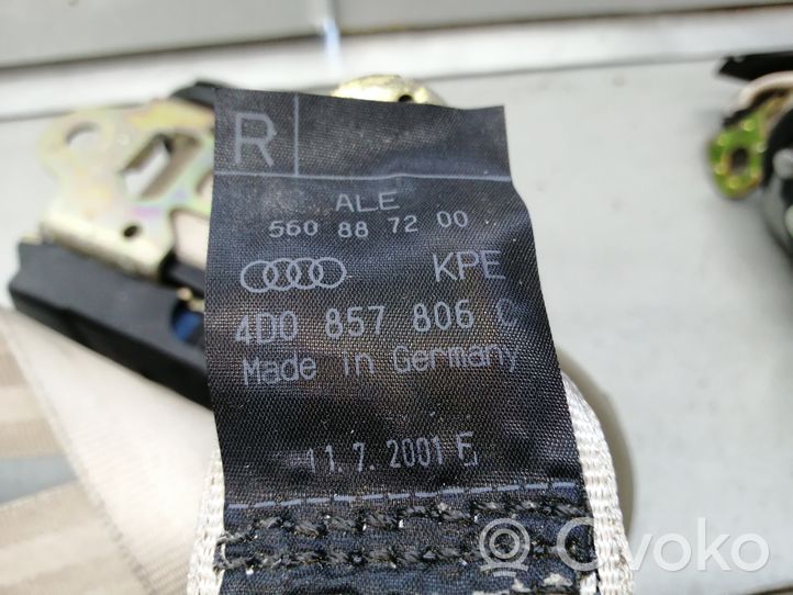 Audi A8 S8 D2 4D Ensemble de ceintures de sécurité 4D0857805C