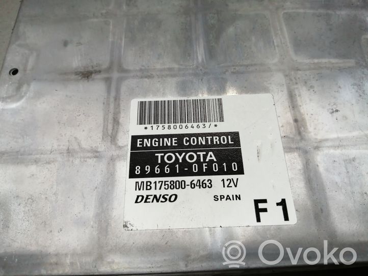 Toyota Corolla Verso AR10 Engine control unit/module 896610F010