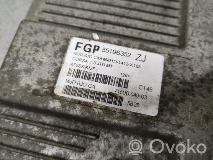 Opel Corsa C Sterownik / Moduł ECU 55196352