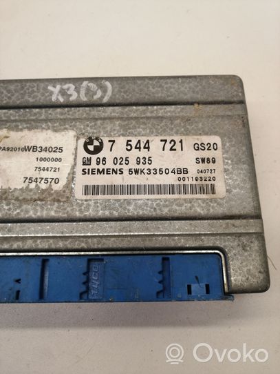 BMW X3 E83 Module de contrôle de boîte de vitesses ECU 7544721