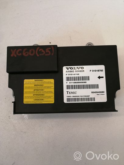 Volvo XC60 Turvatyynyn ohjainlaite/moduuli 31318792