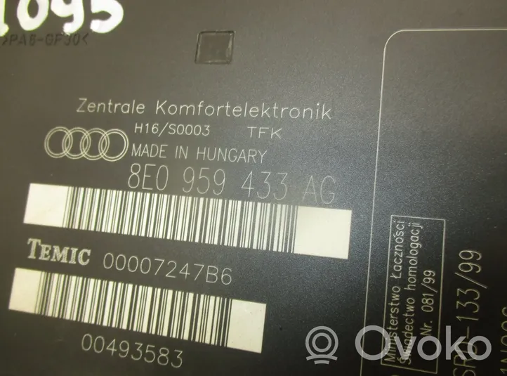 Audi A4 S4 B6 8E 8H Oven keskuslukituksen ohjausyksikön moduuli 