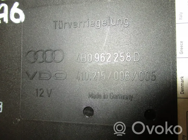 Audi A6 S6 C5 4B Unité de commande / module de verrouillage centralisé porte 
