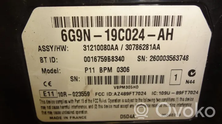 Volvo S80 Unité de commande, module téléphone 6G9N-19C024-AH