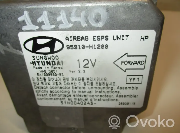 Hyundai Terracan Module de contrôle airbag 95910H1200