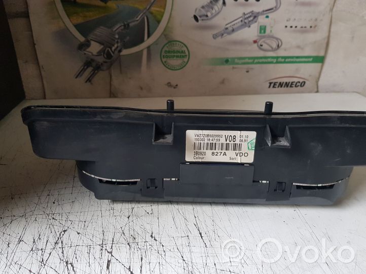 Volkswagen PASSAT B5.5 Spidometrs (instrumentu panelī) VWZ7Z0B5029952