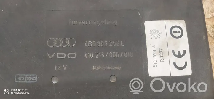 Audi A6 S6 C5 4B Mukavuusmoduuli 4b0962258l