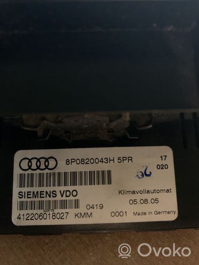 Audi A4 S4 B6 8E 8H Centralina del climatizzatore 8P0820043H