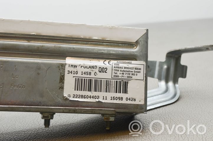 Mercedes-Benz S W222 Poduszka powietrzna Airbag drzwi tylnych A2228604402