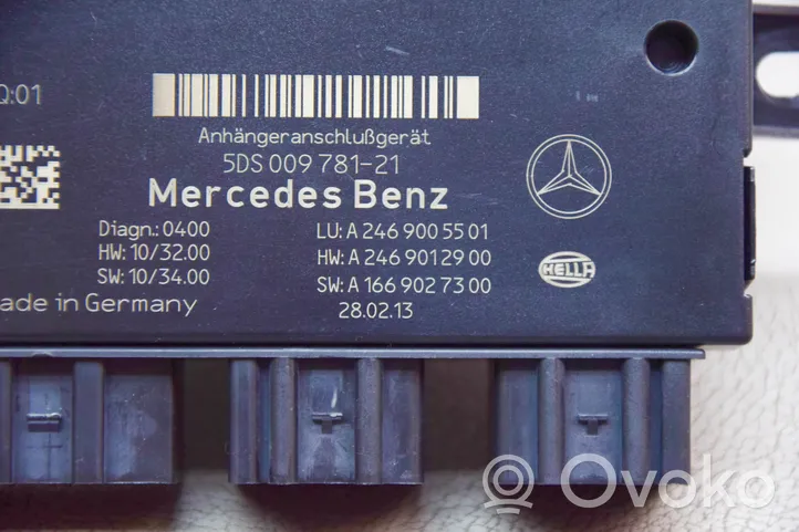 Mercedes-Benz B W246 W242 Vetokoukun ohjainlaite/moduuli A2469005501