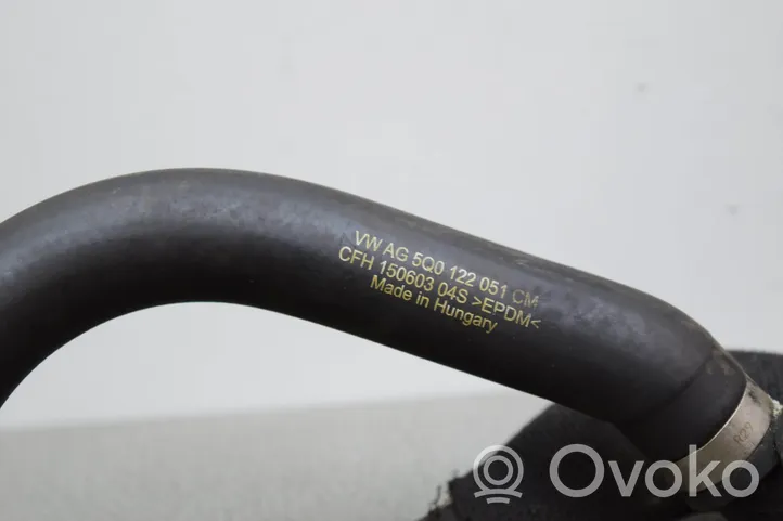 Volkswagen Touran III Engine coolant pipe/hose 5Q0122051CM