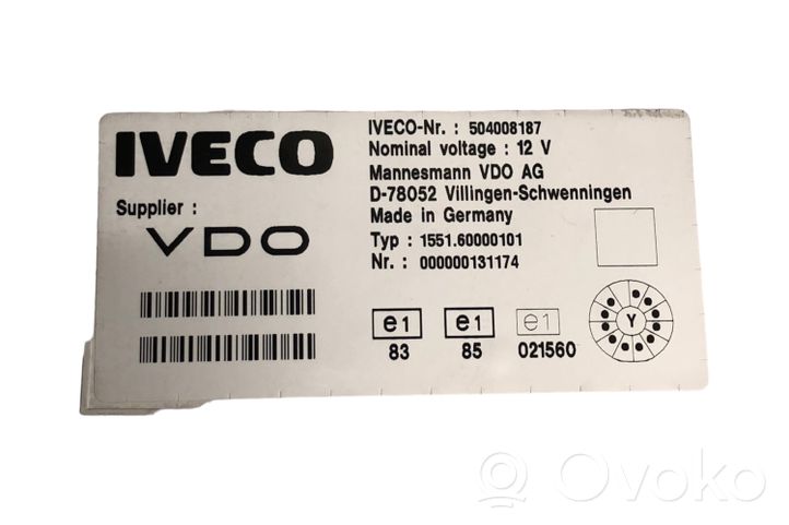 Iveco Daily 3rd gen Tachimetro (quadro strumenti) 504008187