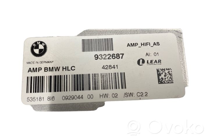 BMW 1 F20 F21 Garso stiprintuvas 9322687