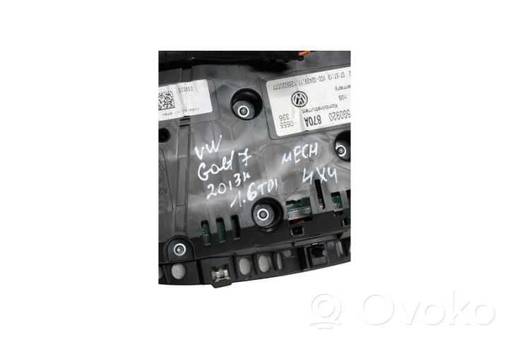 Volkswagen Golf VII Compteur de vitesse tableau de bord 5G0920870A