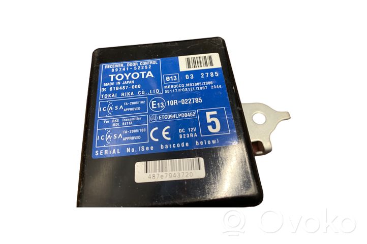 Toyota Urban Cruiser (XP110) Unité de commande / module de verrouillage centralisé porte 8974152252