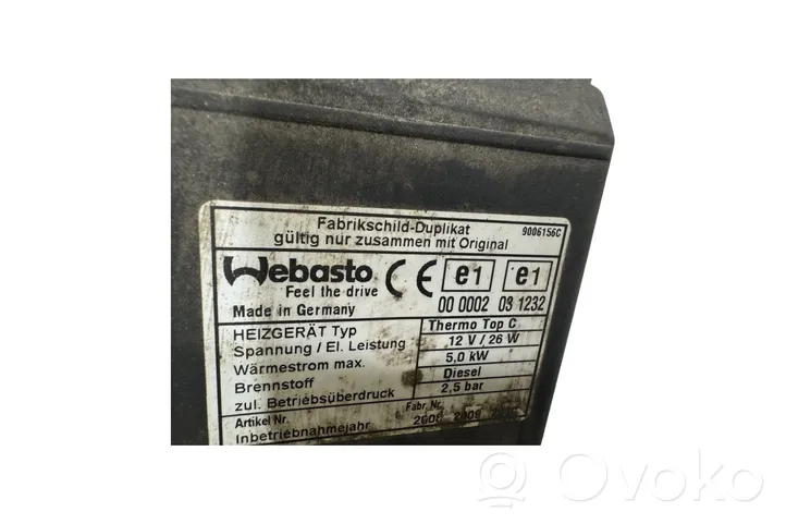 Mazda 6 Auxiliary pre-heater (Webasto) 000002031232