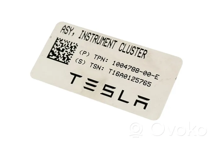Tesla Model S Nopeusmittari (mittaristo) 100478800E