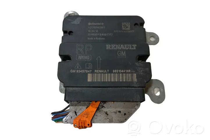 Opel Vivaro Airbag control unit/module 985104418R