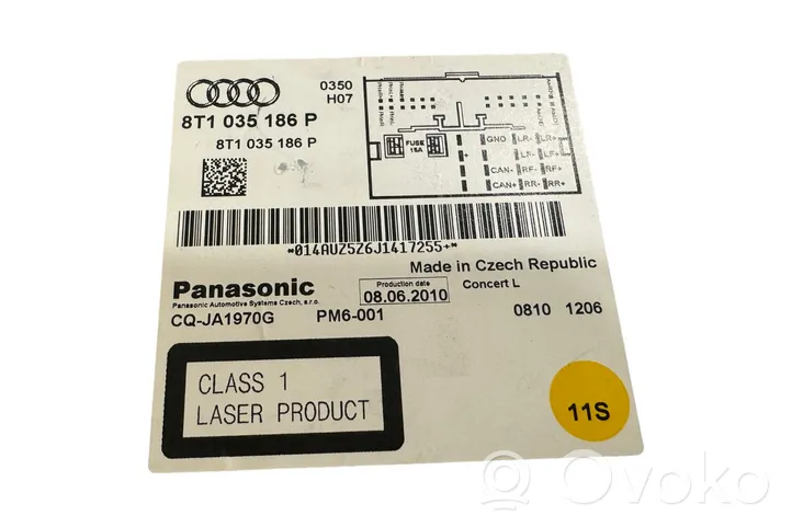 Audi Q5 SQ5 Radio/CD/DVD/GPS-pääyksikkö 8T1035186P