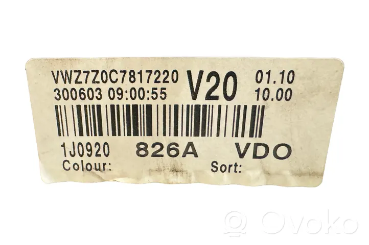 Volkswagen Golf IV Tachimetro (quadro strumenti) 1J0920826A