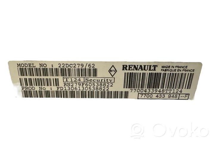 Renault Kangoo I Radio/CD/DVD/GPS-pääyksikkö 7700433948F