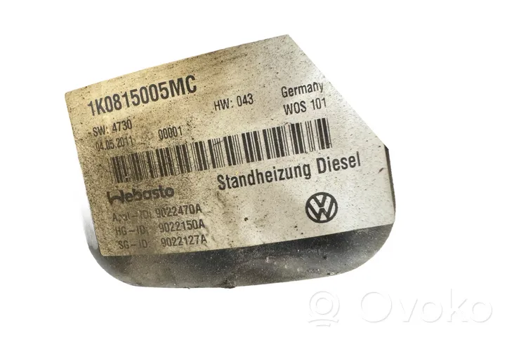 Volkswagen Touran II Auxiliary pre-heater (Webasto) 1K0815005MC