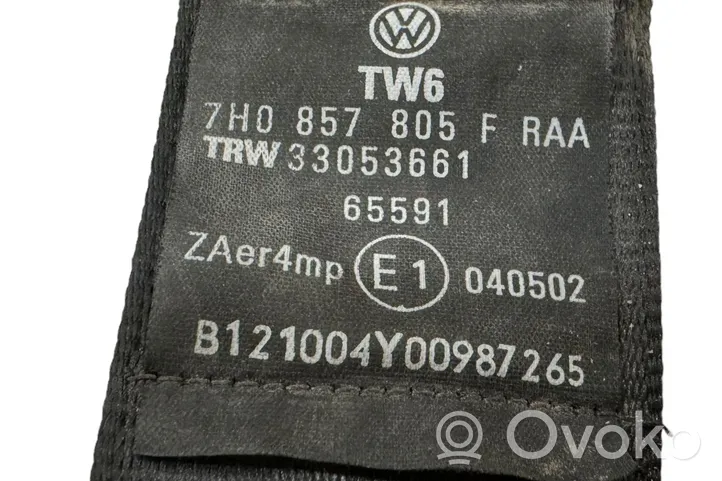 Volkswagen Transporter - Caravelle T5 Pas bezpieczeństwa fotela przedniego 7H0857805F