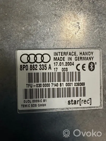 Audi A3 S3 8P Bluetoothin ohjainlaite/moduuli 8P0862335A