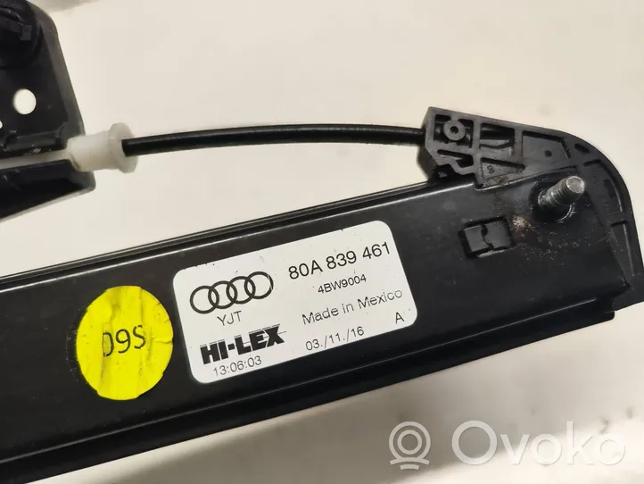 Audi Q5 SQ5 Mécanisme manuel vitre arrière 80A839461
